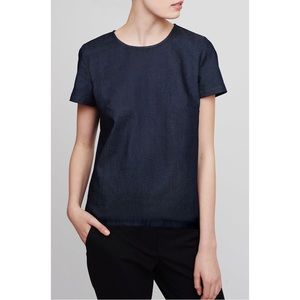 Cuyana Denim Tie Back Top